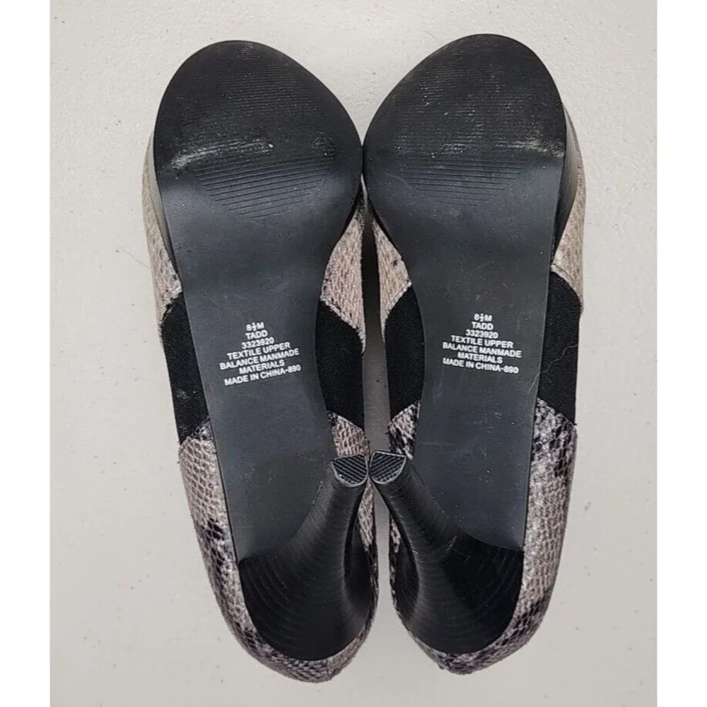 Coach And Four Heels Pumps Gray Python Print Shoe Zip Close Women's Size 8.5 - Picture 8 of 8